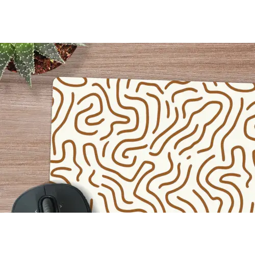 Minimalistisch - Patroon - Terracotta muismat rubber klein 262 -closeup