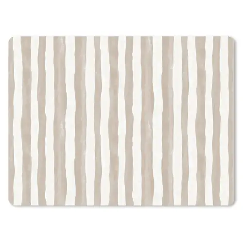 Minimalistisch - Strepen - Beige muismat rubber klein 262 -3d