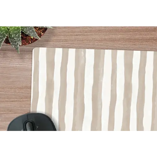 Minimalistisch - Strepen - Beige muismat rubber klein 262 -closeup