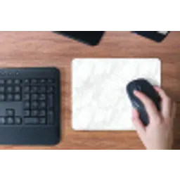 Minimalistisch - Wit - Grijze aders muismat rubber klein 262 -toetsenbord