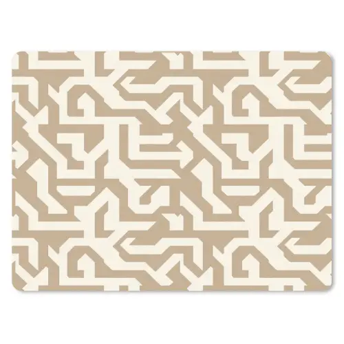 Modern - Abstract - Beige muismat rubber klein 262 -3d