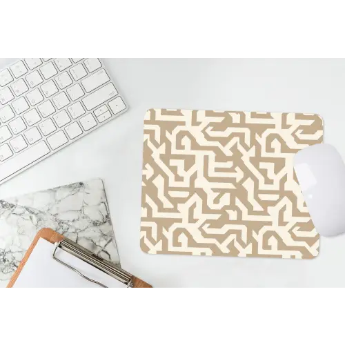 Modern - Abstract - Beige muismat rubber klein 262 -witbureau