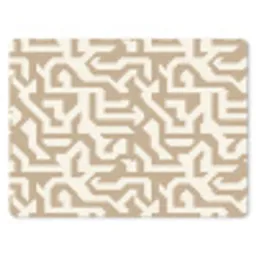 Modern - Abstract - Beige muismat rubber klein 262 -3d