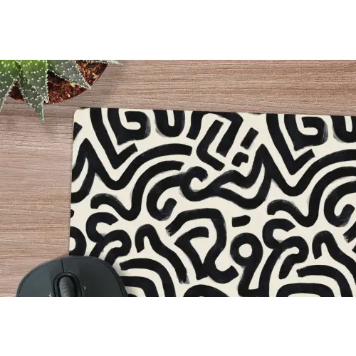 Modern - Abstract - Zwart muismat rubber klein 262 -closeup
