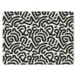 Modern - Abstract - Zwart muismat rubber klein 262 -3d