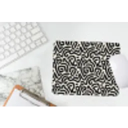 Modern - Abstract - Zwart muismat rubber klein 262 -witbureau