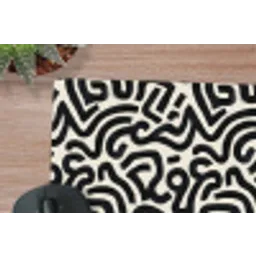 Modern - Abstract - Zwart muismat rubber klein 262 -closeup