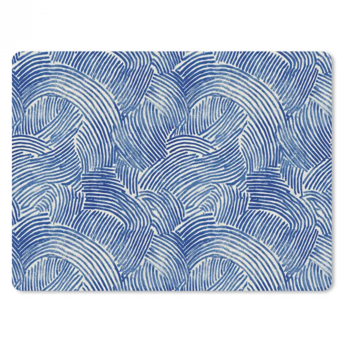 Modern - Abstract - Blauw muismat rubber klein 262 -3d