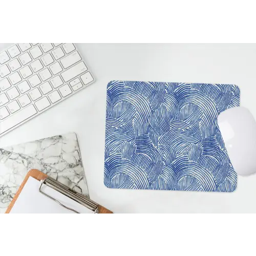 Modern - Abstract - Blauw muismat rubber klein 262 -witbureau