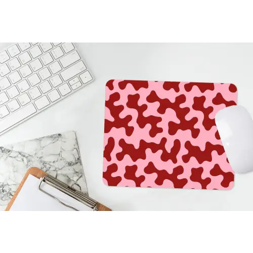Modern - Abstract - Rood muismat rubber klein 262 -witbureau