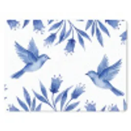 Modern - Vogels - Delfts - Blauw muismat rubber klein -3d