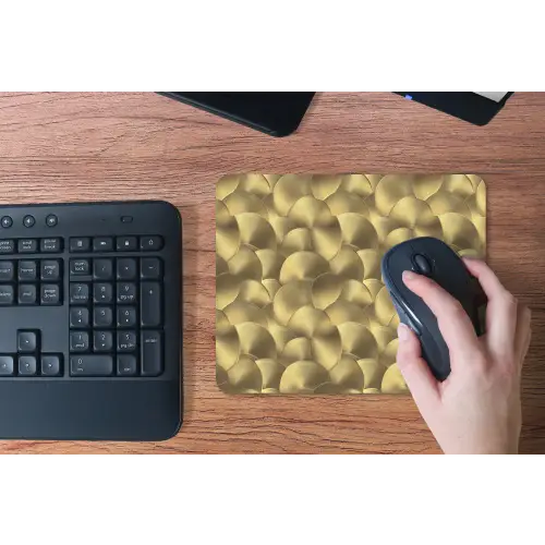 Modern - Cirkel - Goud muismat rubber klein 262 -toetsenbord