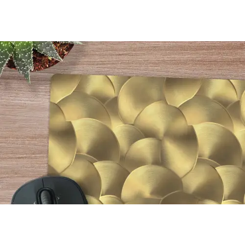 Modern - Cirkel - Goud muismat rubber klein 262 -closeup