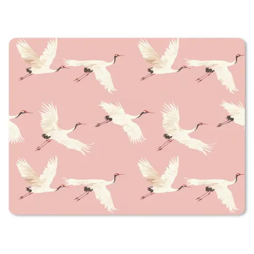 Modern - Kraanvogels - Roze muismat rubber klein 262 -3d