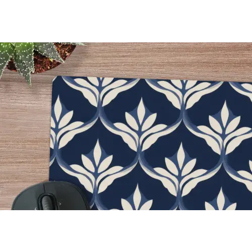 Modern - Ontwerp - Blauw muismat rubber klein 262 -closeup