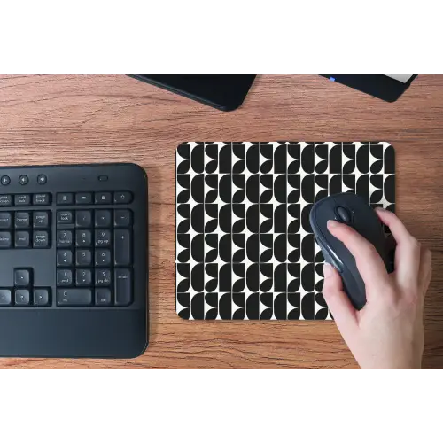 Modern - Geometrisch - Zwart muismat rubber klein 262 -toetsenbord
