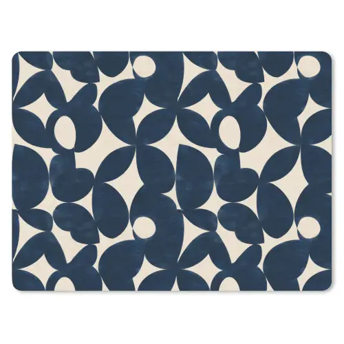 Modern - Geometrisch - Blauw muismat rubber klein 262 -3d