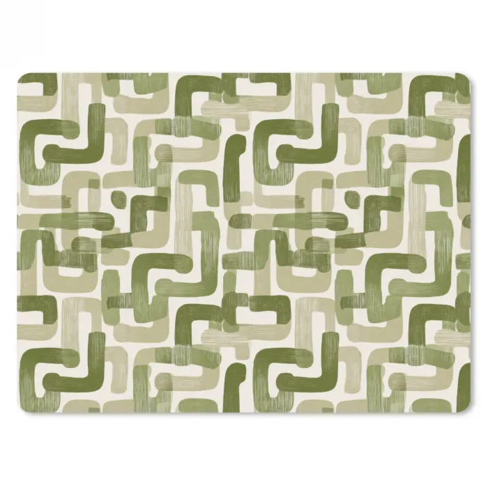 Modern - Grafisch - Groen muismat rubber klein 262 -3d