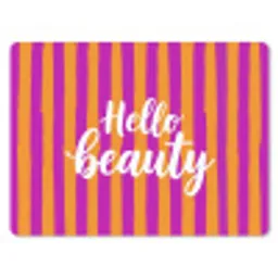 Modern - Hello - Oranje muismat rubber klein -3d