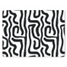 Modern - Lijnen - Zwart muismat rubber klein 262 -3d