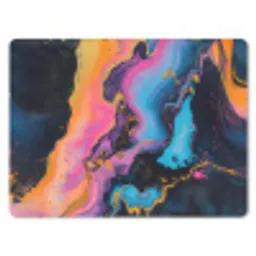 Modern - Marmer - Oranje muismat rubber klein -3d