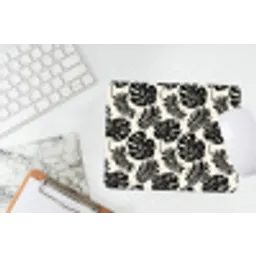 Modern - Monstera - Zwart muismat rubber klein 262 -witbureau