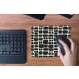 Modern - Organisch - Zwart muismat rubber klein 262 -toetsenbord