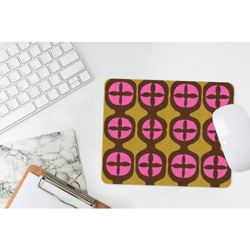 Modern - Patroon - Roze muismat rubber klein 262 -witbureau