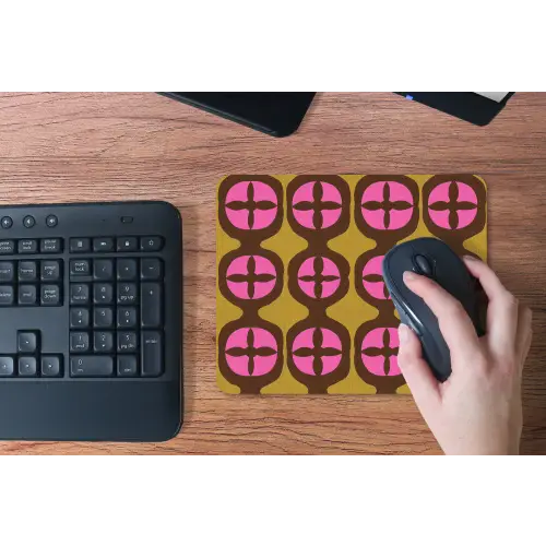 Modern - Patroon - Roze muismat rubber klein 262 -toetsenbord