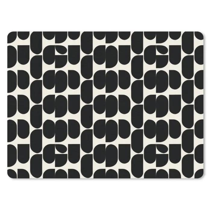Modern - Patroon - Zwart muismat rubber klein 262 -3d