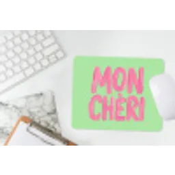 Mon cheri - Groen - Roze muismat rubber klein -witbureau