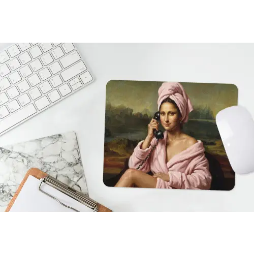 Mona - Klassiek - Roze muismat rubber klein -witbureau