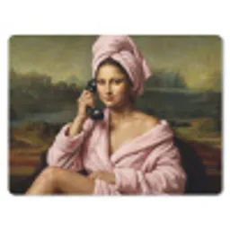 Mona - Klassiek - Roze muismat rubber klein -3d
