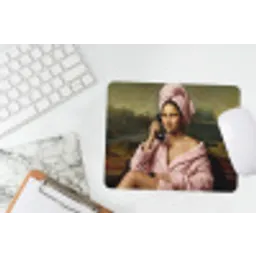 Mona - Klassiek - Roze muismat rubber klein -witbureau