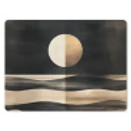 Maan - Cirkel - Goud muismat rubber klein -3d