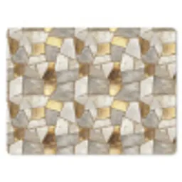 Mozaïek - Marmer - Goud muismat rubber klein 262 -3d