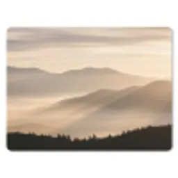 Bergen - Mist - Zonnestralen muismat rubber klein -3d