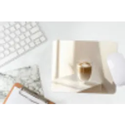 Mok - Latte - Minimalistisch - Schaduw muismat rubber klein -witbureau