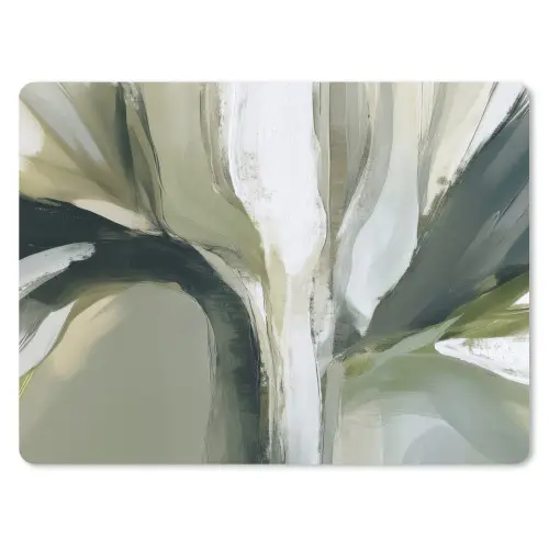 Natuur - Abstract - Groen - Penseelstreken muismat rubber klein -3d