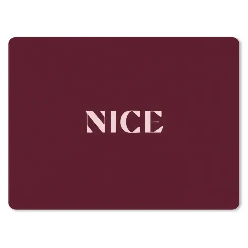 Nice - Bordeaux - Roze muismat rubber klein -3d