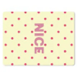 Nice - Stippen - Roze - Geel muismat rubber klein -3d