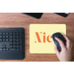 Nice - Oranje - Geel - Minimalistisch muismat rubber klein -toetsenbord