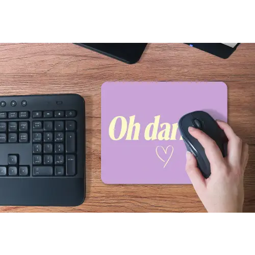 Oh darling - Hart - Paars muismat rubber klein -toetsenbord