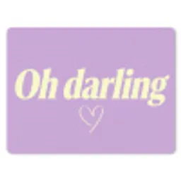 Oh darling - Hart - Paars muismat rubber klein -3d