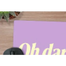 Oh darling - Hart - Paars muismat rubber klein -closeup