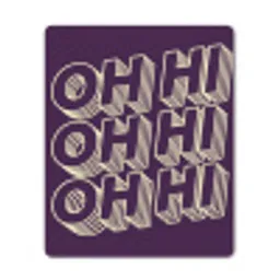 Oh hi - Paars - 3D muismat rubber klein -3d