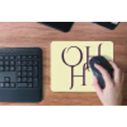 Oh hi - Geel - Monogram muismat rubber klein -toetsenbord
