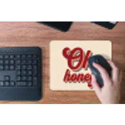 Oh honey - Rood - Schaduw muismat rubber klein -toetsenbord