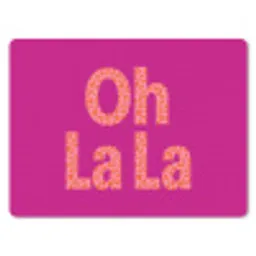 Oh la la - Luipaardprint - Roze muismat rubber klein -3d