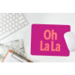 Oh la la - Luipaardprint - Roze muismat rubber klein -witbureau